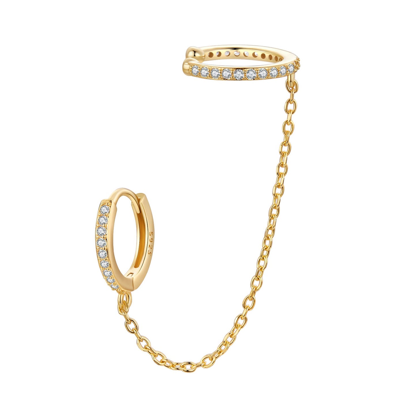 S925 Sterling Silver Earrings with Pavé Setting CZ for Women