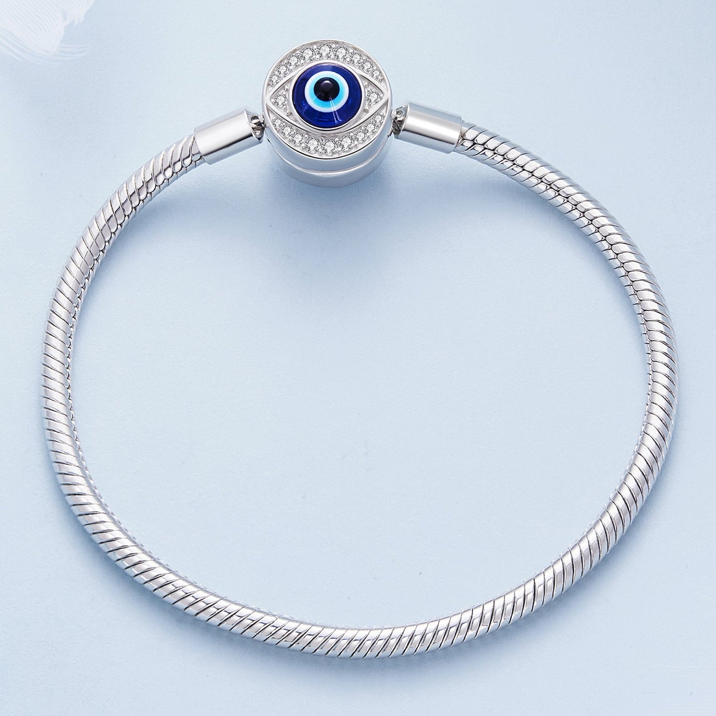 925 Sterling Silver Bracelet with CZ & Resin, Size 17.0