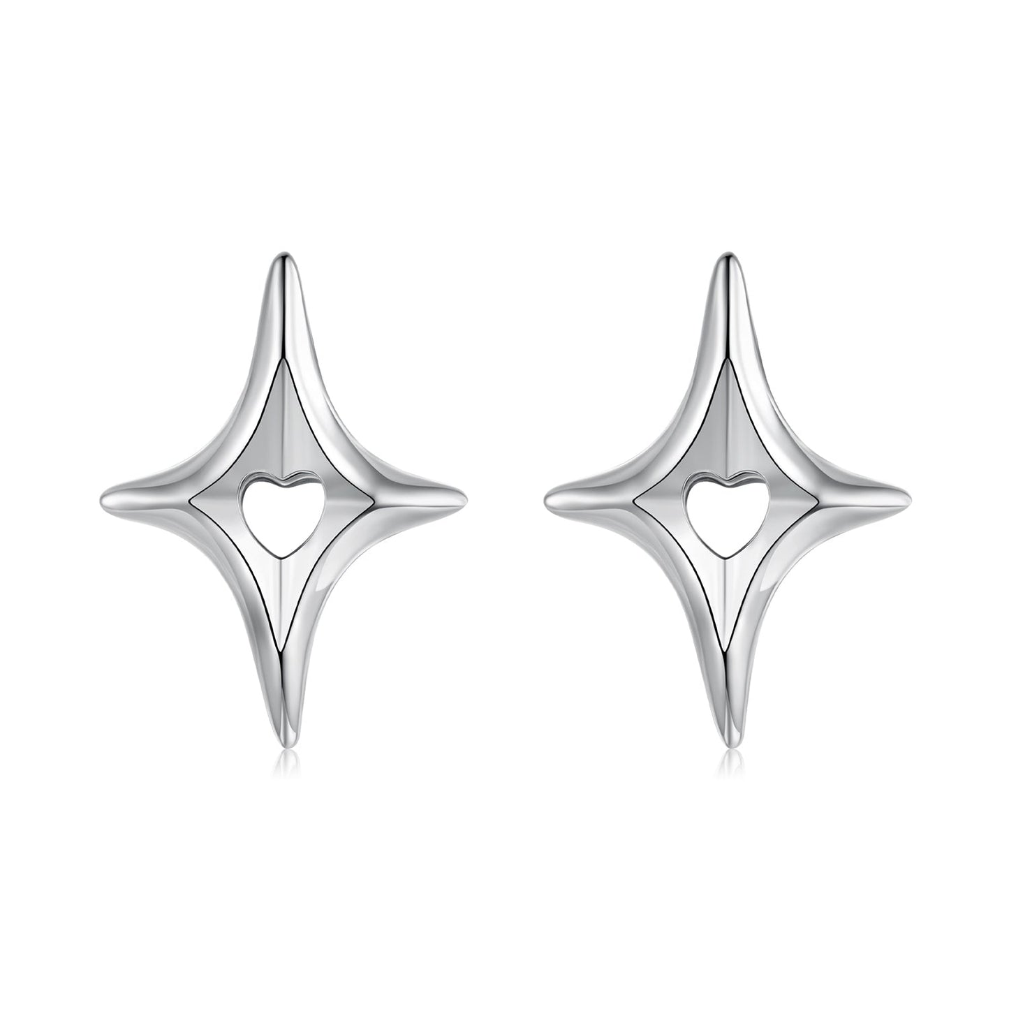 925 Sterling Silver Earrings 1.2x0.9cm