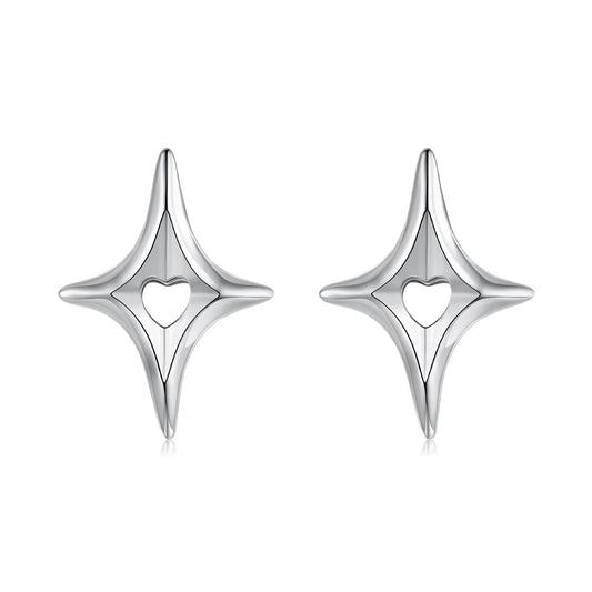 925 Sterling Silver Earrings 1.2x0.9cm