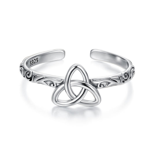 925 Sterling Silver Oxidized Silver Ring for Women