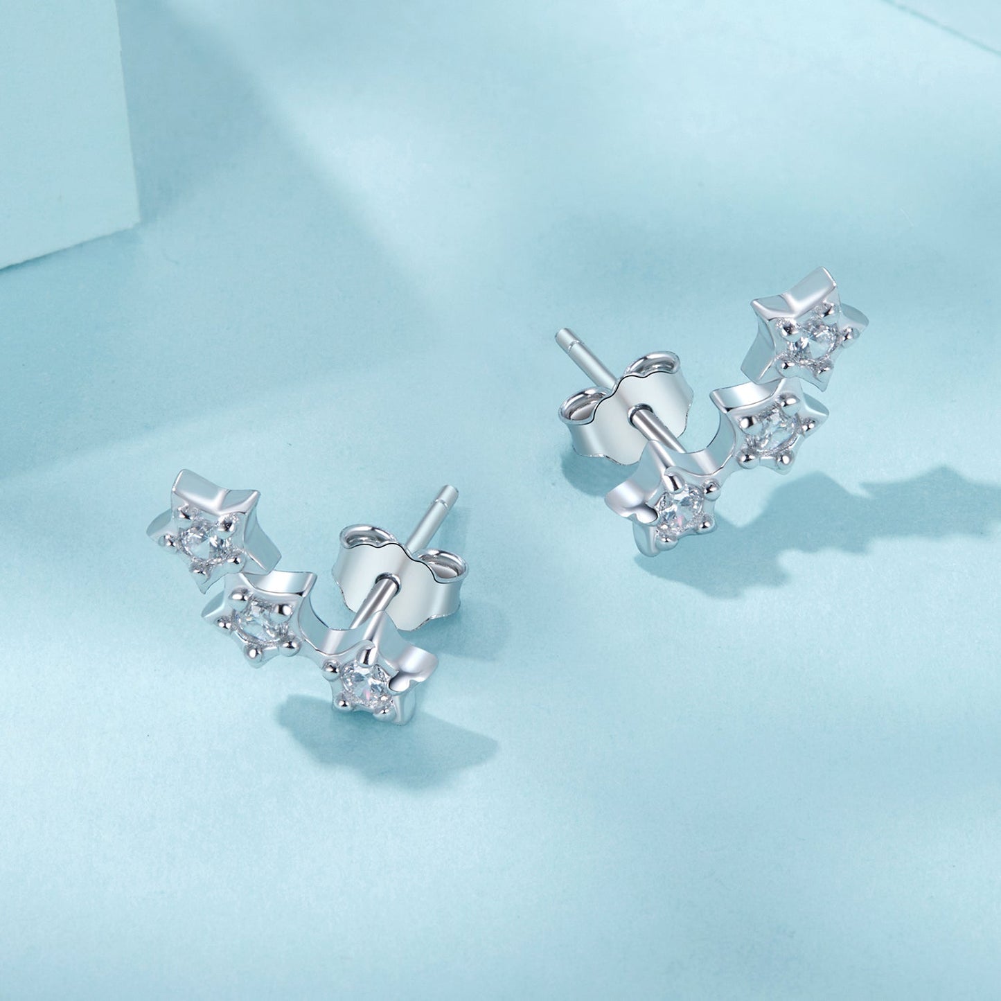 925 Sterling Silver Pavé Setting CZ Earrings for Women