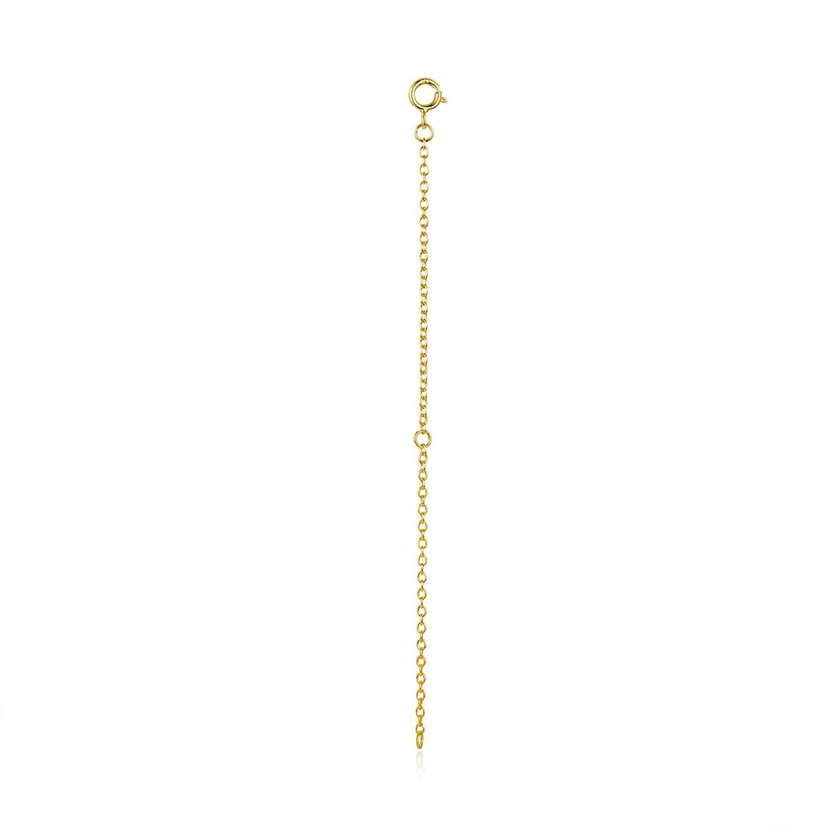 925 Sterling Silver + Plated Platinum 10cm Extension Chain Necklace