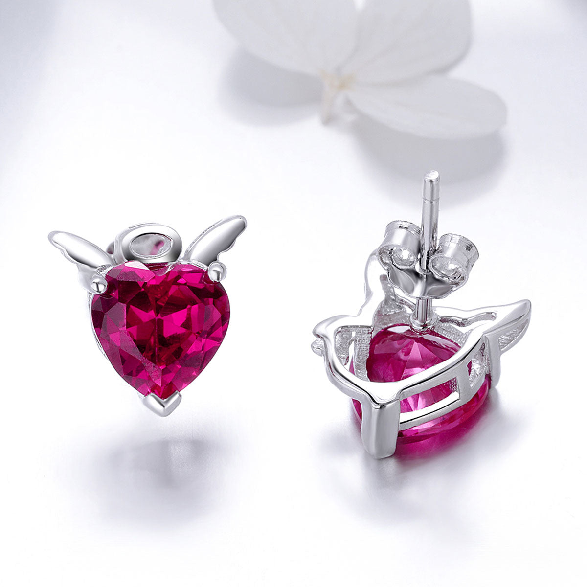 925 Sterling Silver Earrings with Pavé Setting CZ, 1*0.9cm for Women