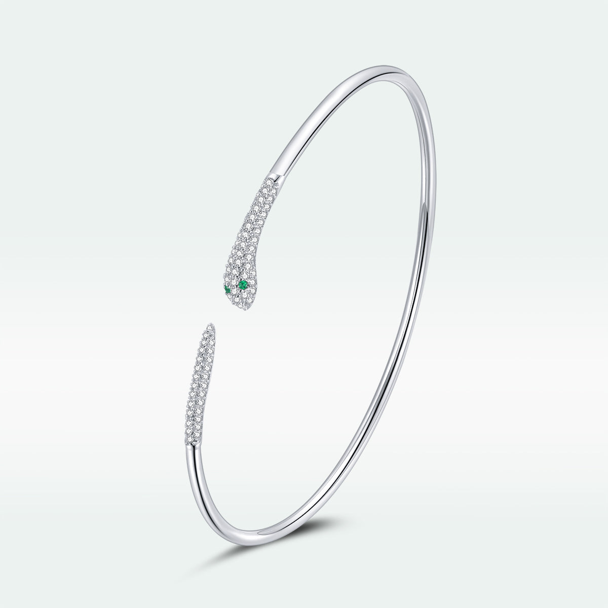 S925 Sterling Silver Bracelet with Pavé Setting CZ 6cm Diameter for Women