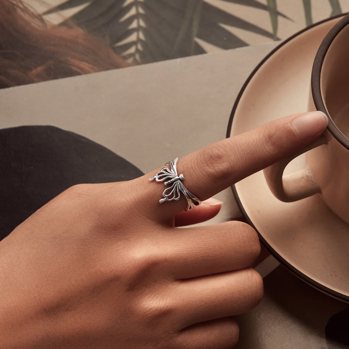 925 Sterling Silver Oxidized Silver 0.2-1.3 cm Adjustable Ring