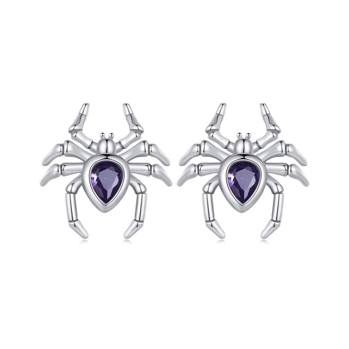 925 Sterling Silver Earrings with Pavé Setting CZ, Size 13*12mm