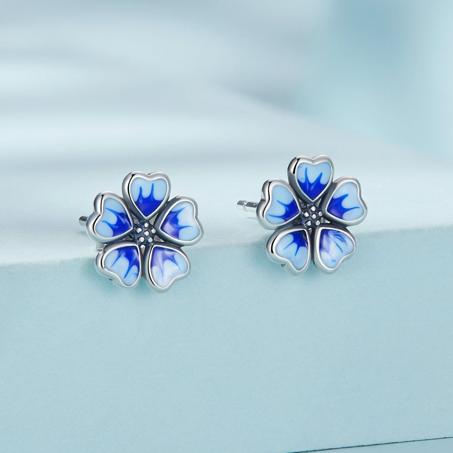 925 Sterling Silver Enamel Earrings for Women