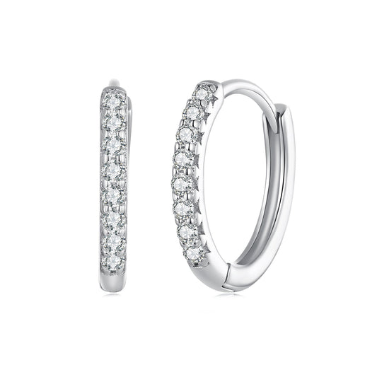 S925 Sterling Silver 2.0mm Moissanite Earrings for Women