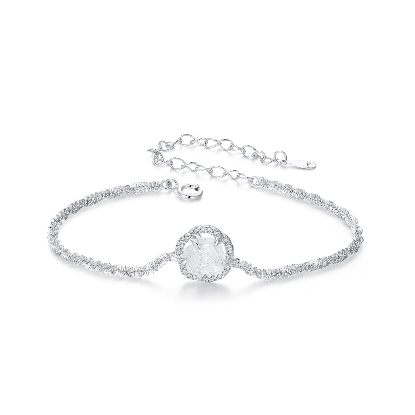 925 Sterling Silver Bracelet 150mm with CZ and Resin
