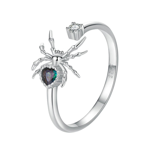 925 Sterling Silver White Gold Plated Ring with Pavé Setting CZ for Women