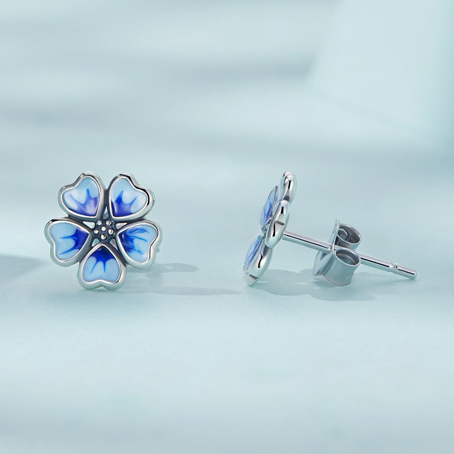 925 Sterling Silver Enamel Earrings for Women