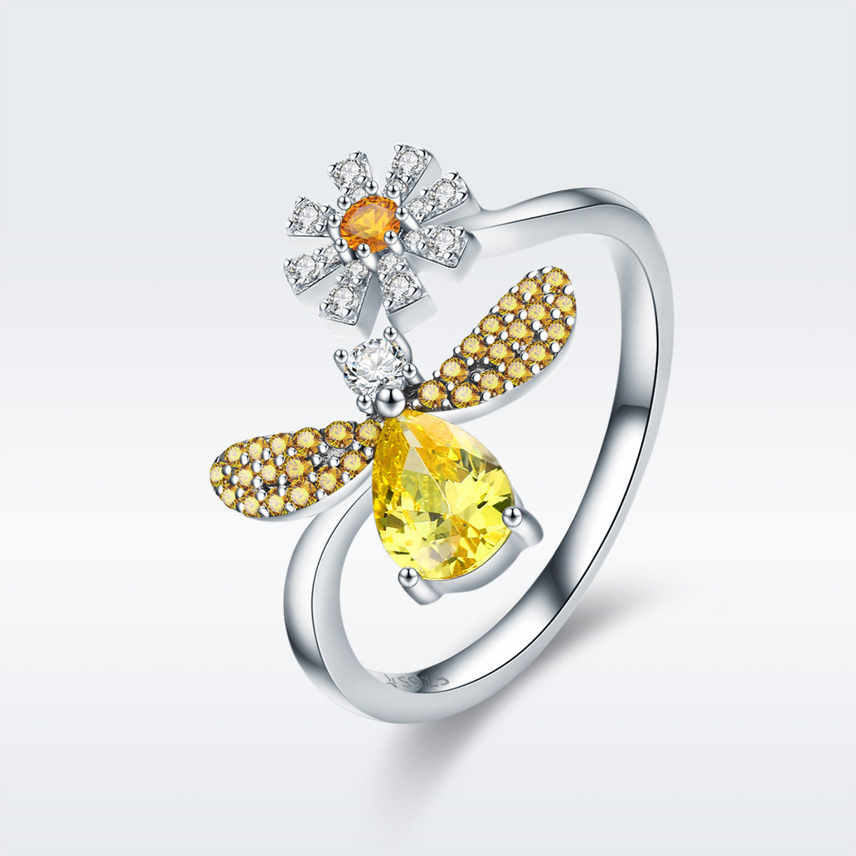 925 Sterling Silver Ring - 0.2cm Width, 1.6*1.5cm Size for Women