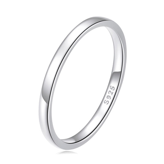 925 Sterling Silver Plated Platinum Ring Size 6.0 for Women