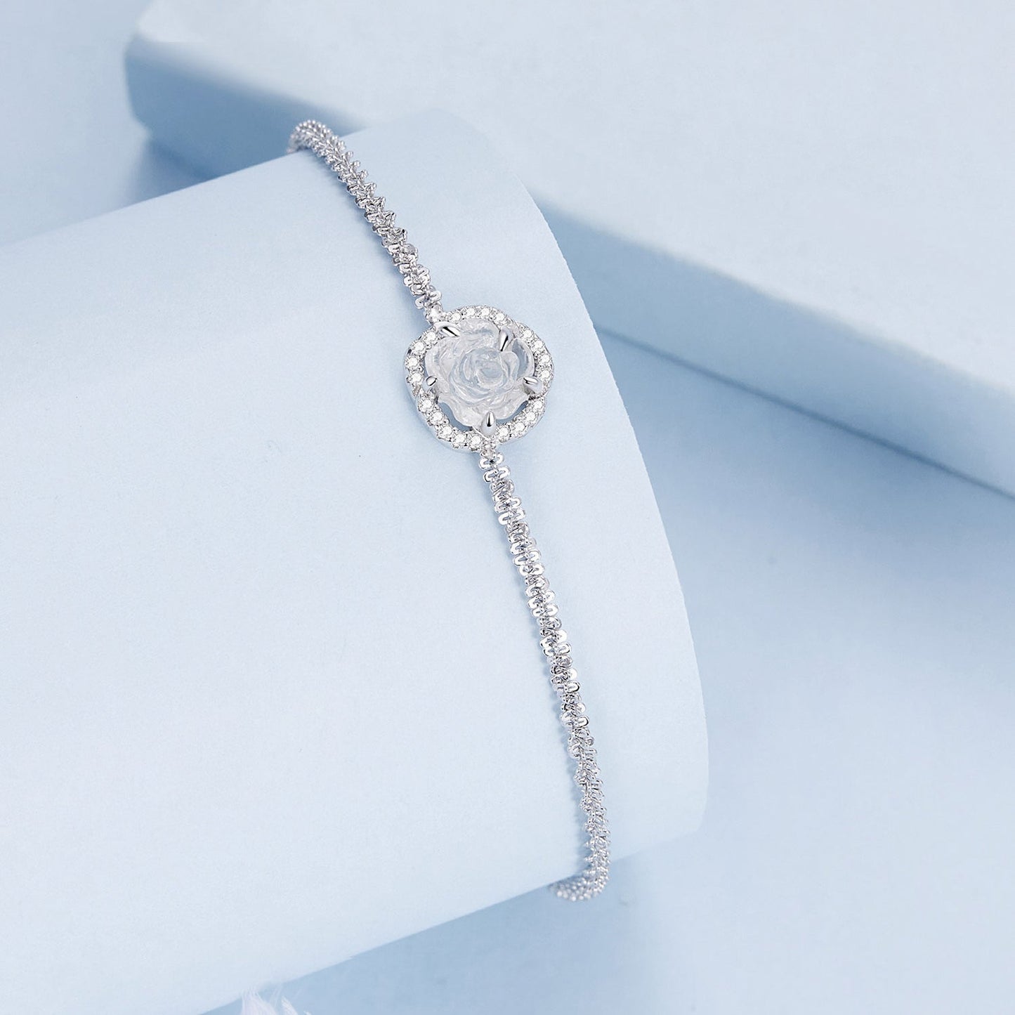 925 Sterling Silver Bracelet 150mm with CZ and Resin