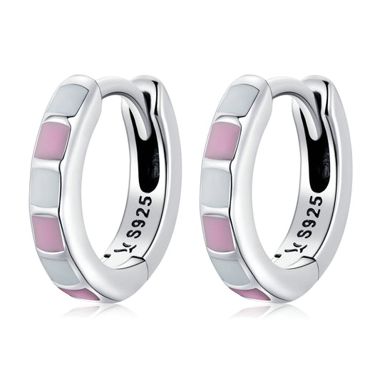 S925 Sterling Silver Enamel Oxidized Earrings