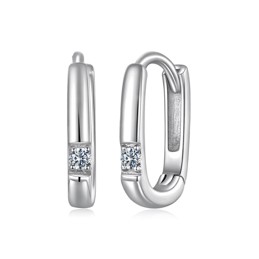 925 Sterling Silver Moissanite 0.16 ct Stud Earrings for Women