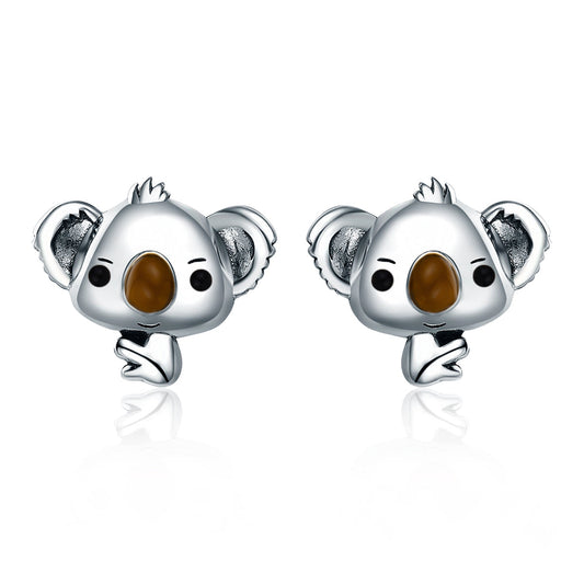 925 Sterling Silver Earrings 1.1*1.2cm for Women