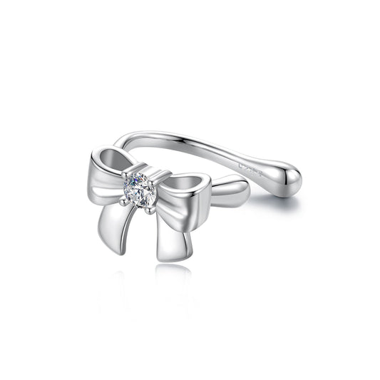 925 Sterling Silver Moissanite 0.1ct Earrings with White Gold Plating for Women