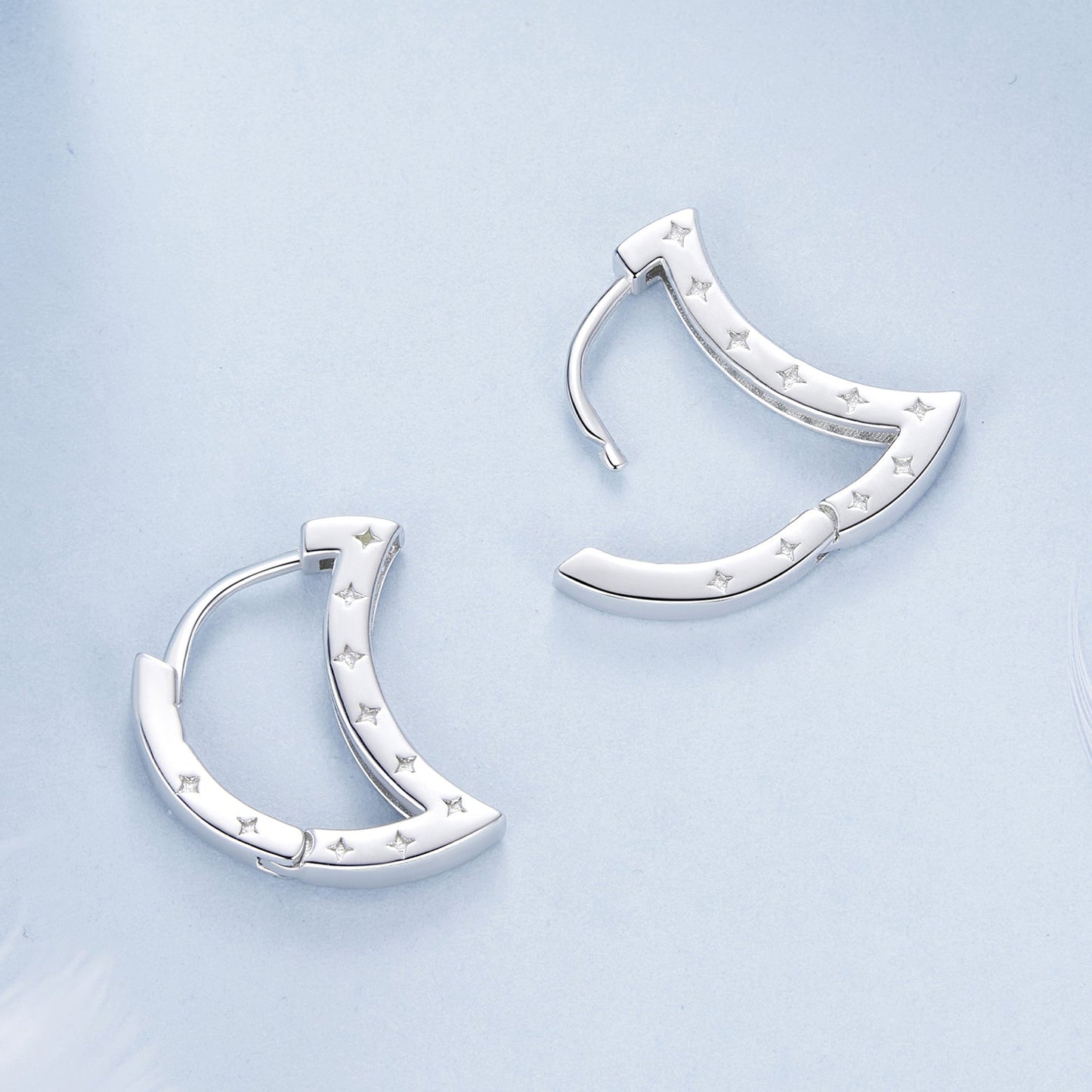 925 Sterling Silver Pave Setting CZ White Gold Plated Earrings for Women