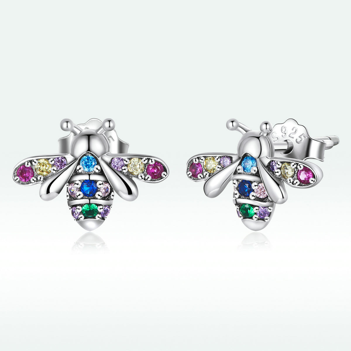 925 Sterling Silver Pavé Setting CZ Earrings for Women