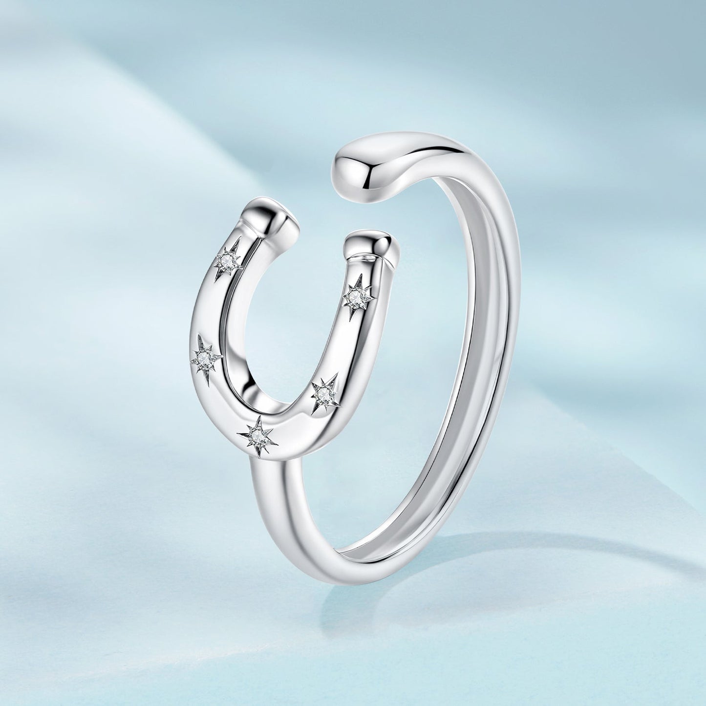 925 Sterling Silver & White Gold Plated Pavé CZ Ring