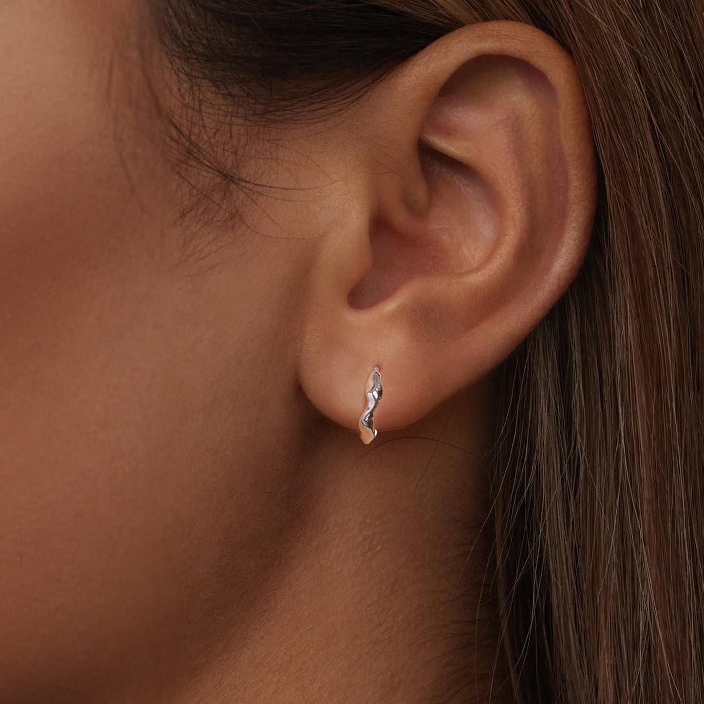 925 Sterling Silver White Gold Plated Earrings