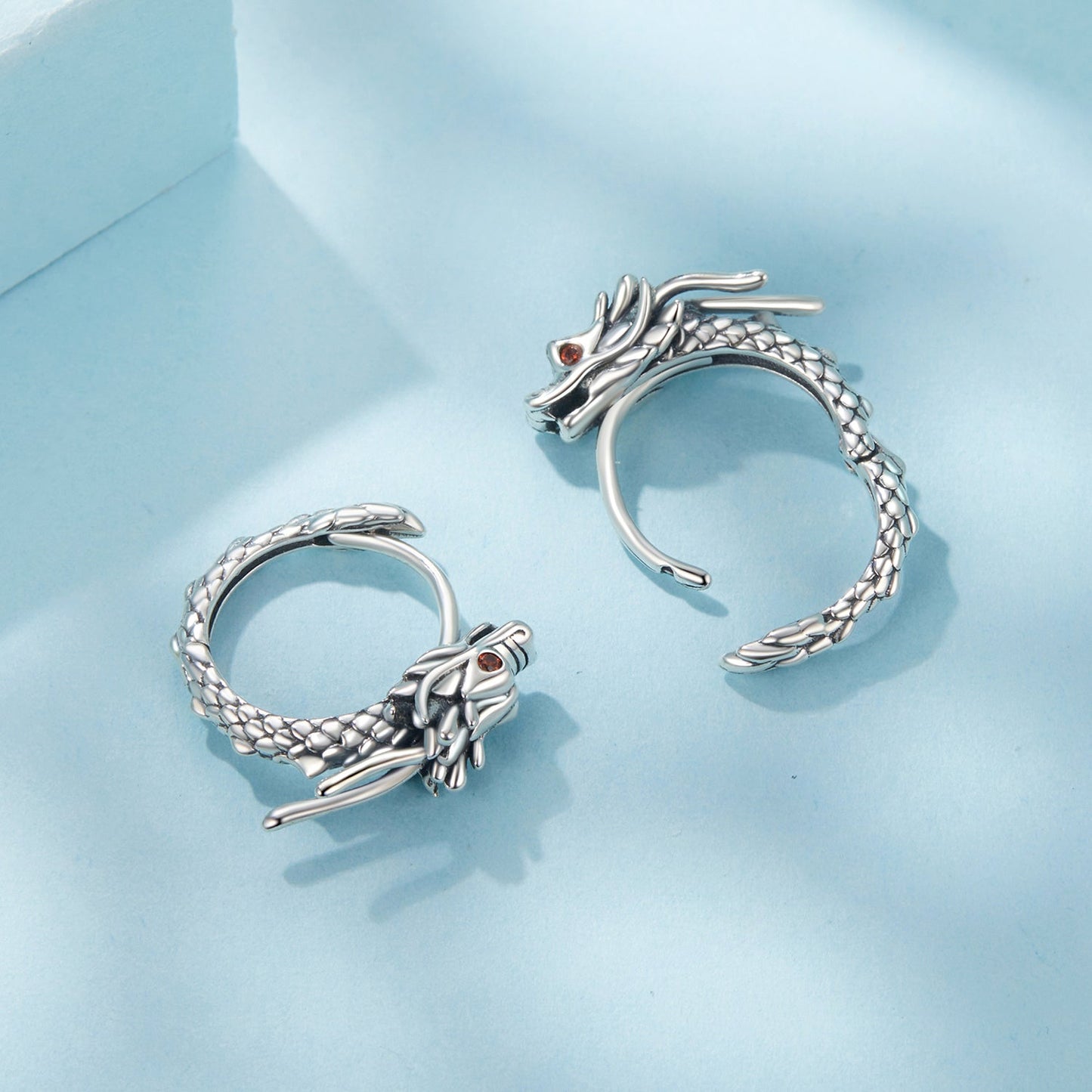 925 Sterling Silver Pave Setting CZ Oxidized Earrings for Women