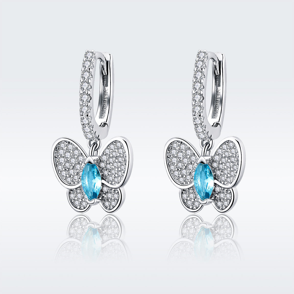 925 Sterling Silver Earrings with Pavé Setting CZ for Women