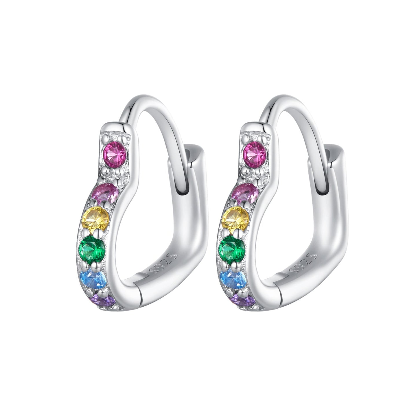 925 Sterling Silver Earrings with Pavé Setting CZ for Women