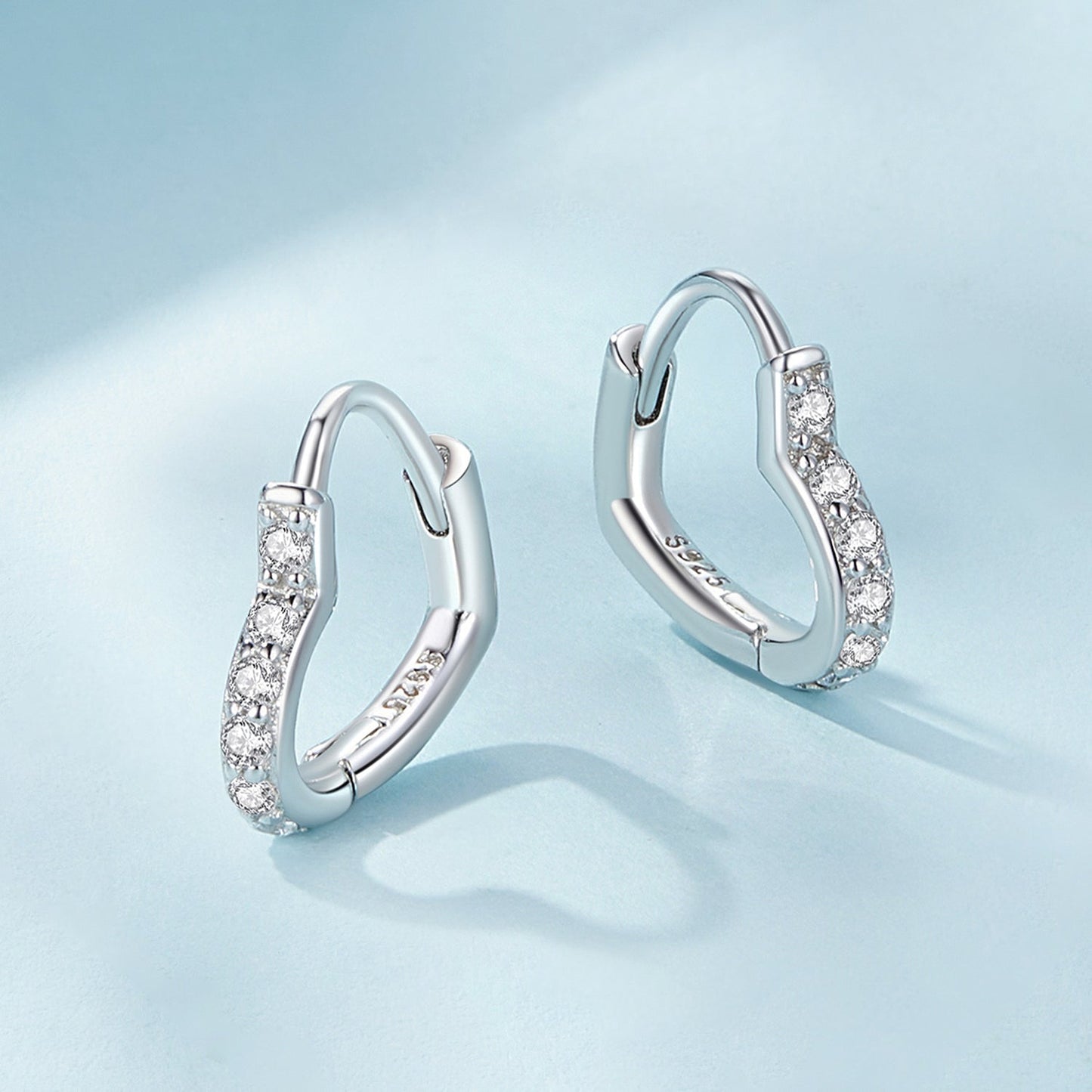925 Sterling Silver Earrings with Pavé Setting CZ for Women