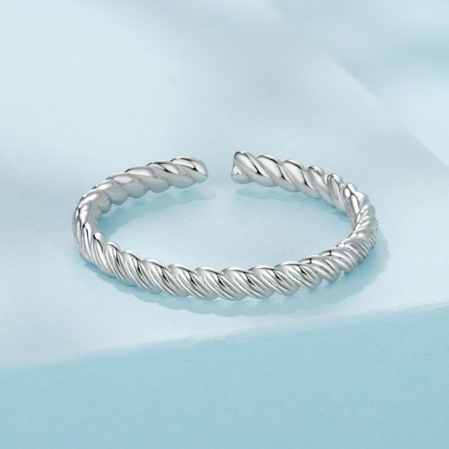 925 Sterling Silver White Gold Plated Ring for Women