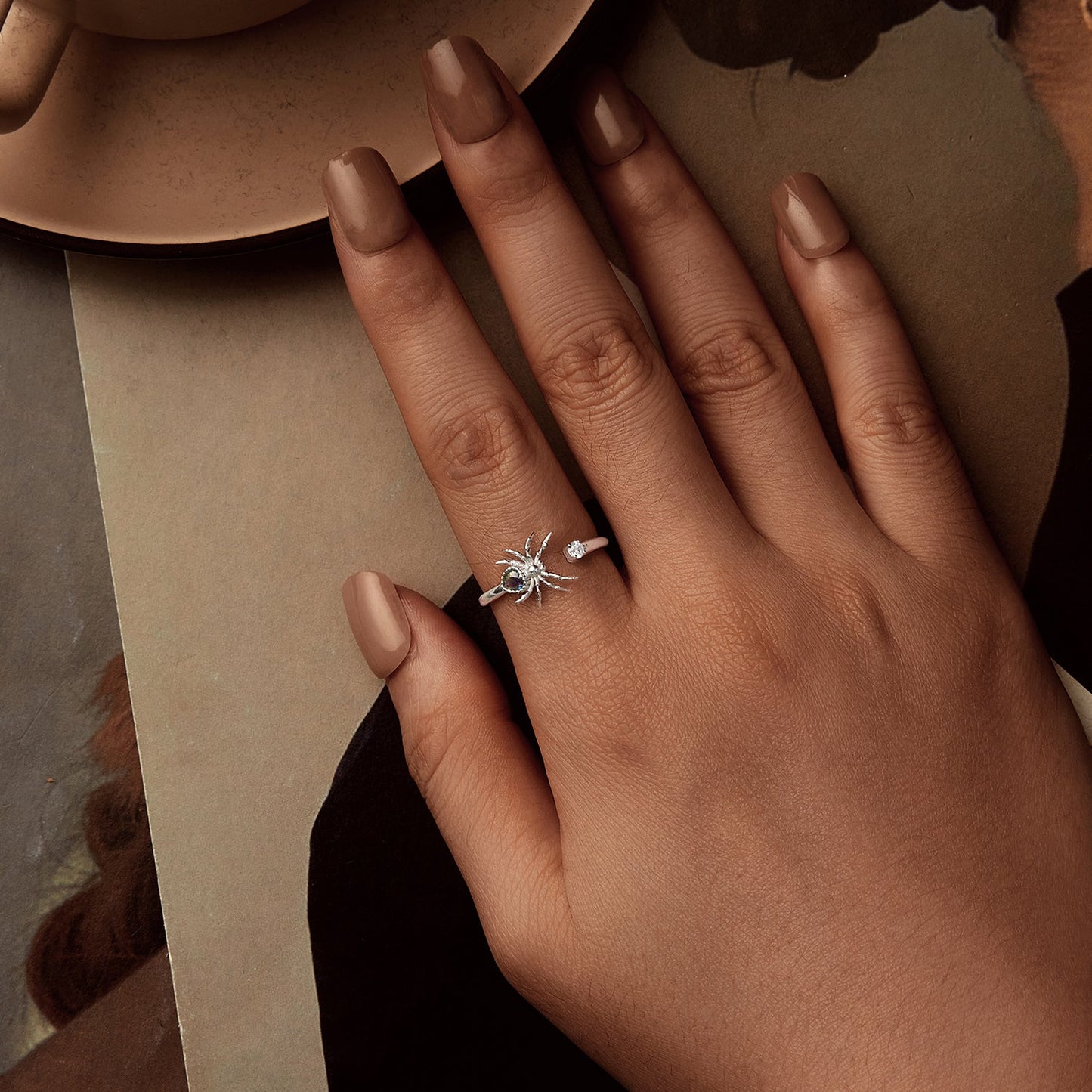 925 Sterling Silver White Gold Plated Ring with Pavé Setting CZ for Women