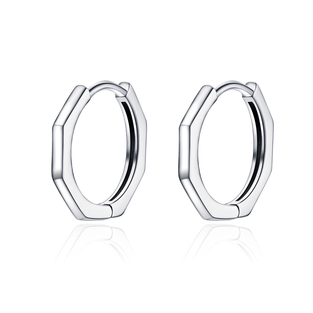 925 Sterling Silver Earrings 1.6*1.5 Size for Unisex