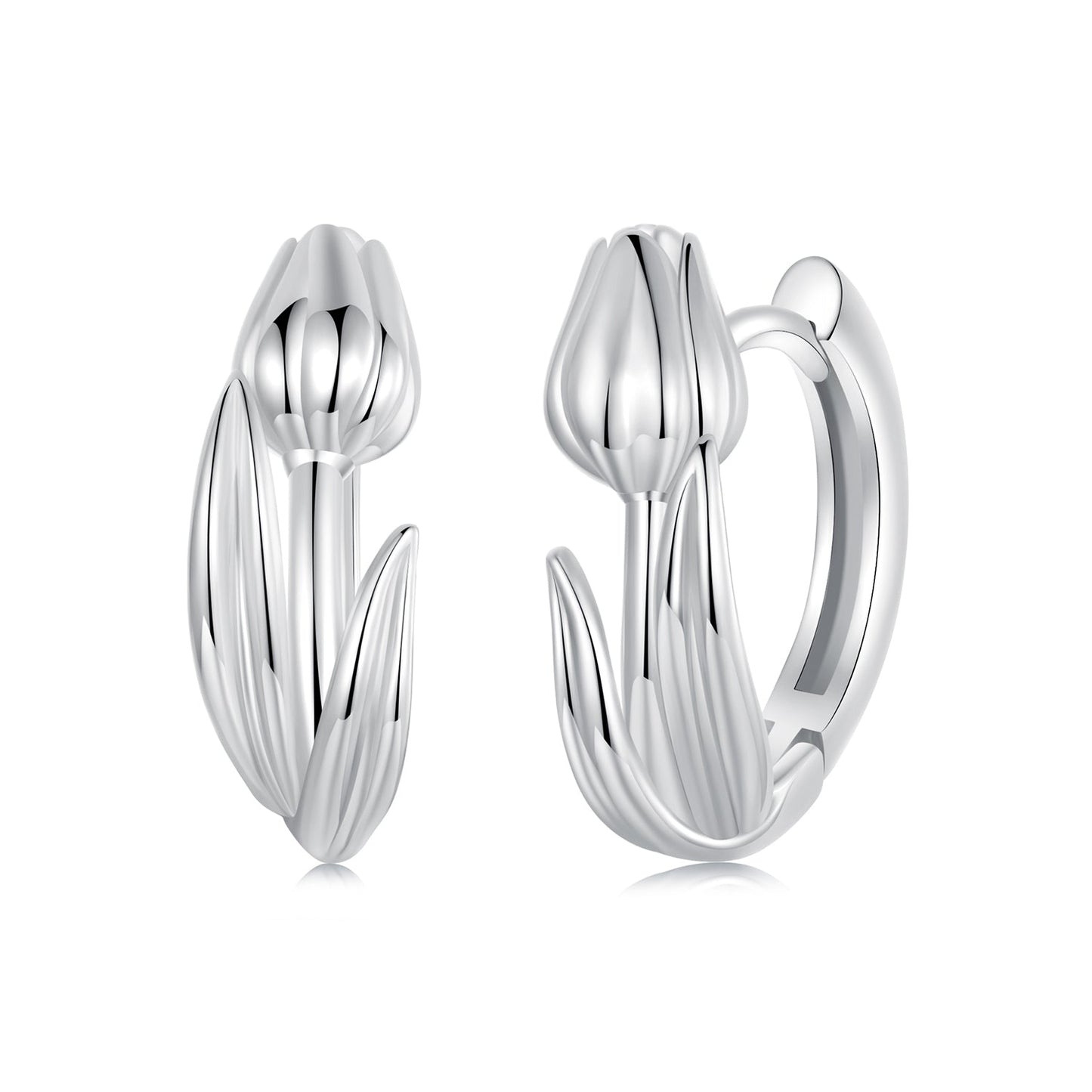 925 Sterling Silver White Gold Plated Earrings for Women