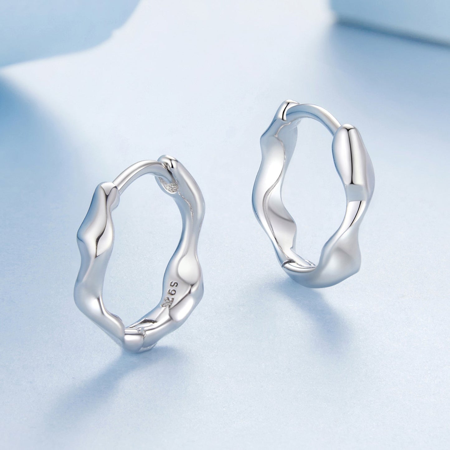 925 Sterling Silver White Gold Plated Earrings