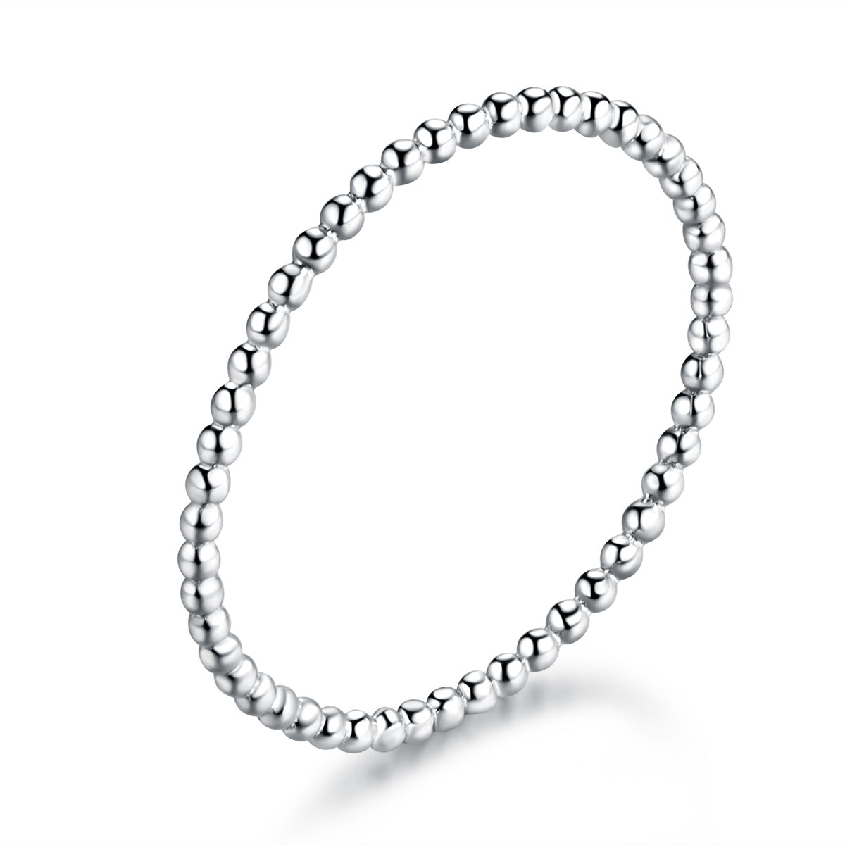 925 Sterling Silver+Plated Platinum Ring Size 6 for Women