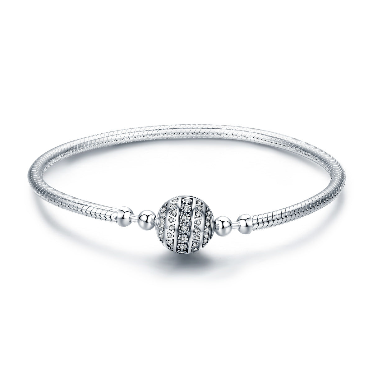 925 Sterling Silver SCB Bracelet Style Nan Size 17.0 for Women