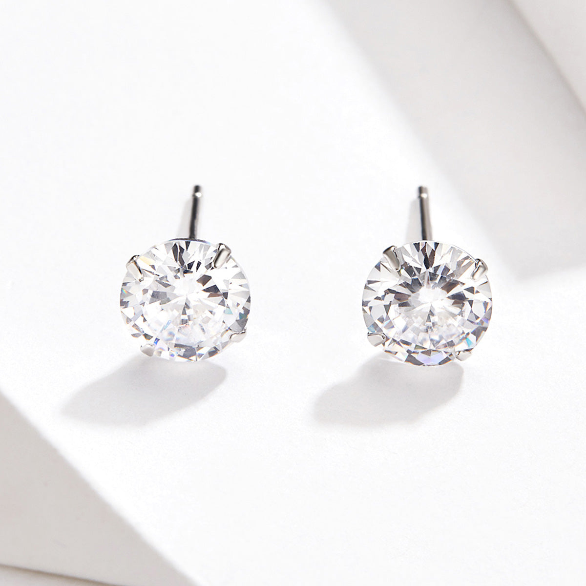 925 Sterling Silver Earrings with Pavé Setting CZ