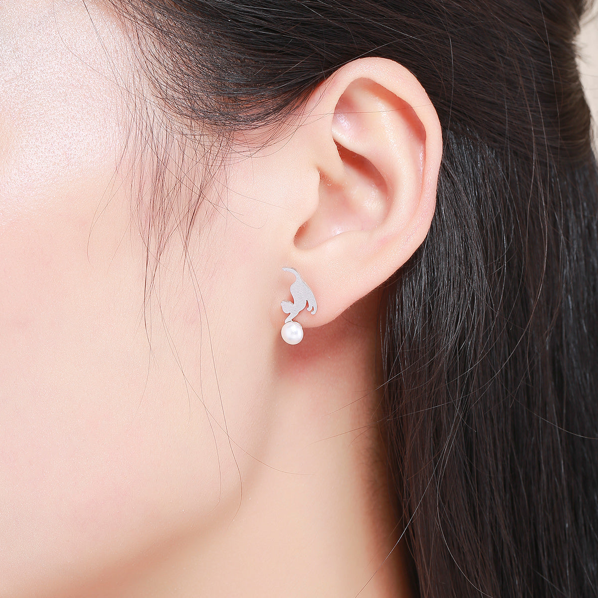 925 Sterling Silver Shell Pearl Earrings for Women