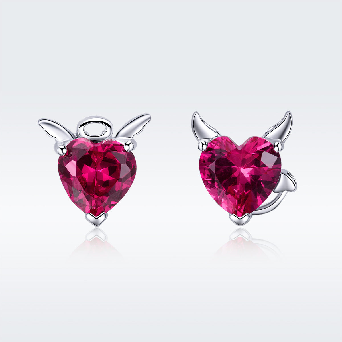 925 Sterling Silver Earrings with Pavé Setting CZ, 1*0.9cm for Women