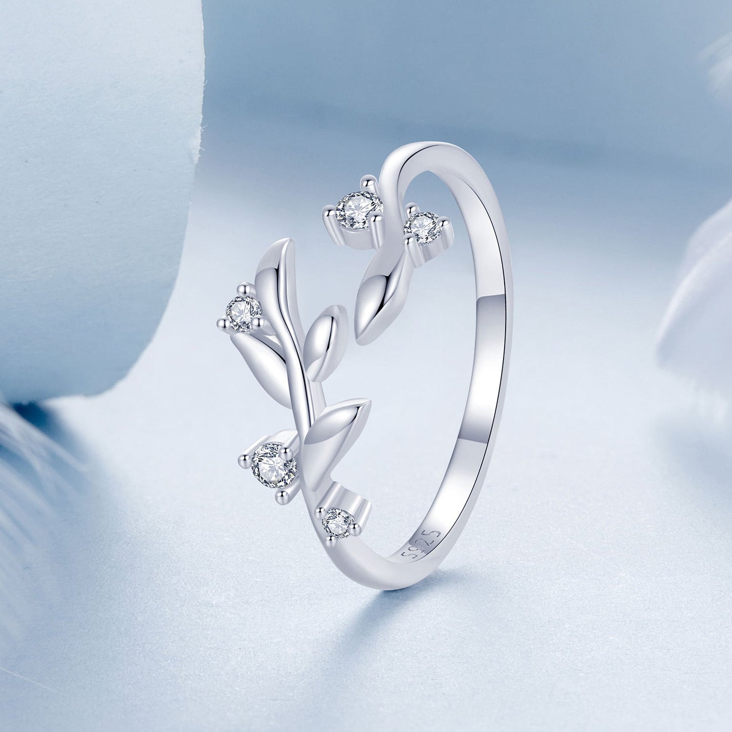 925 Sterling Silver Pave Setting CZ 1.5mm Ring