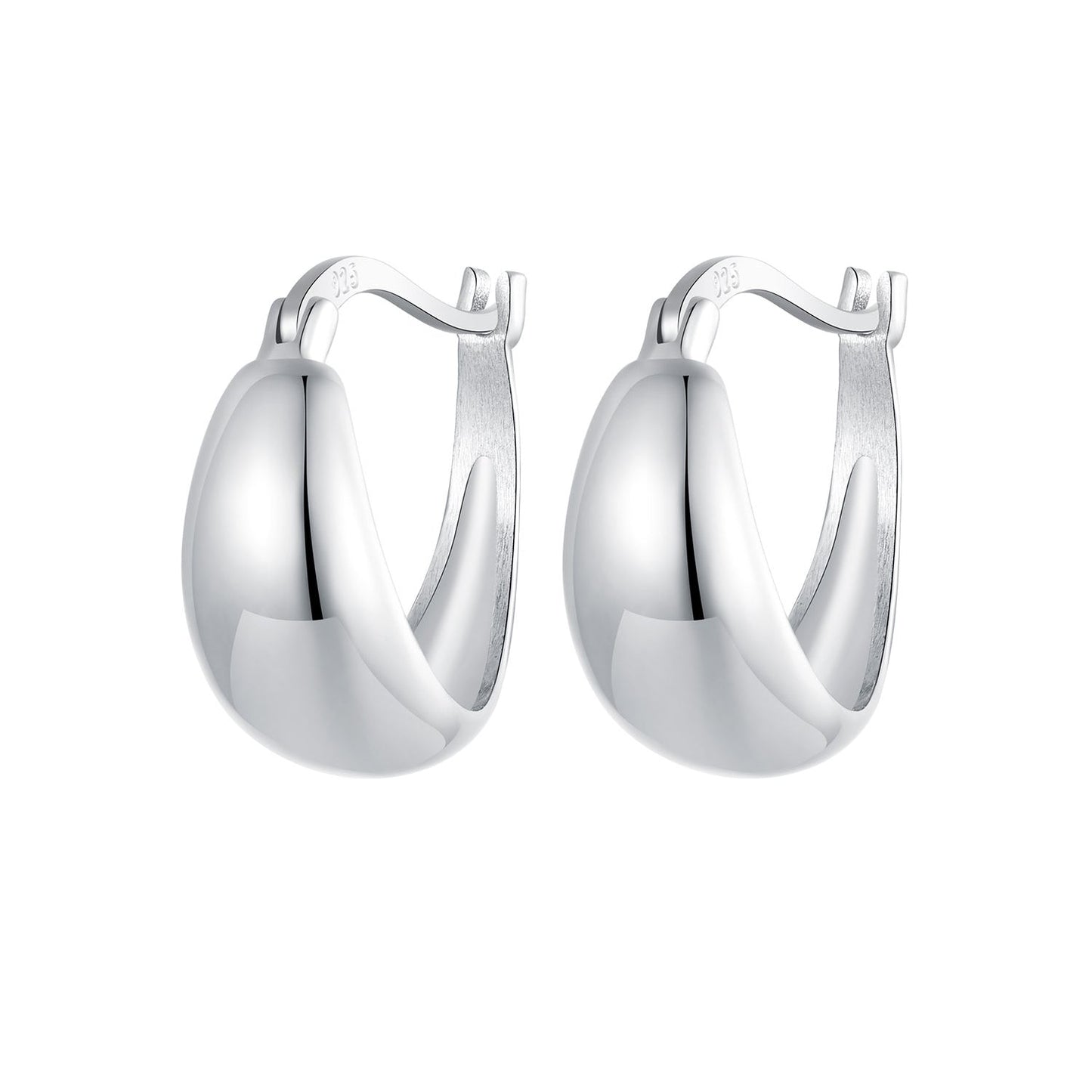 925 Sterling Silver White Gold Plated Earrings for Women