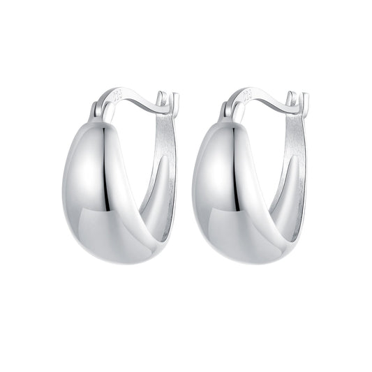 925 Sterling Silver White Gold Plated Earrings for Women