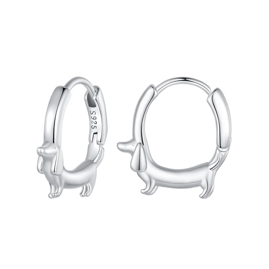 925 Sterling Silver Earrings 14*3mm with 11mm Inner Diameter for Women