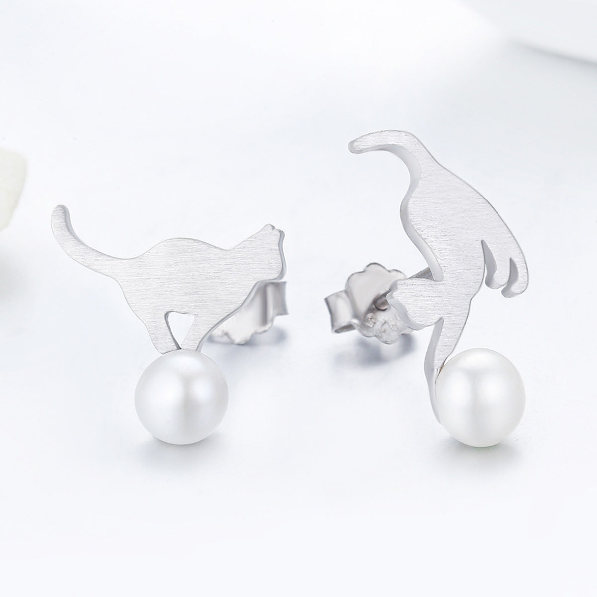 925 Sterling Silver Shell Pearl Earrings for Women