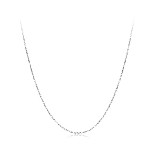 925 Sterling Silver White Gold Plated Necklace 40+5cm for Women