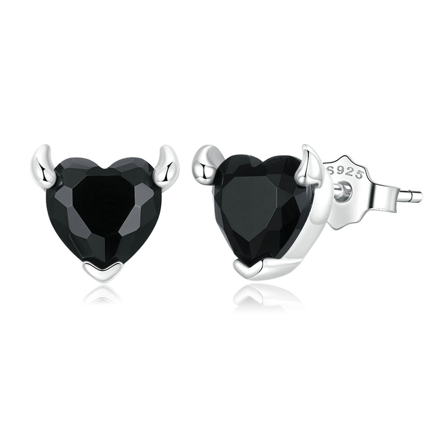 925 Sterling Silver Oxidized CZ Earrings for Women