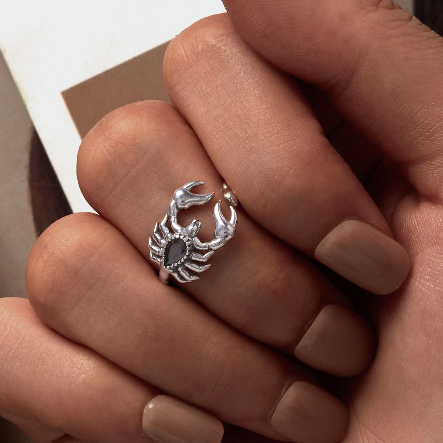 925 Sterling Silver Pavé CZ Oxidized Silver Ring 1.9mm Style E