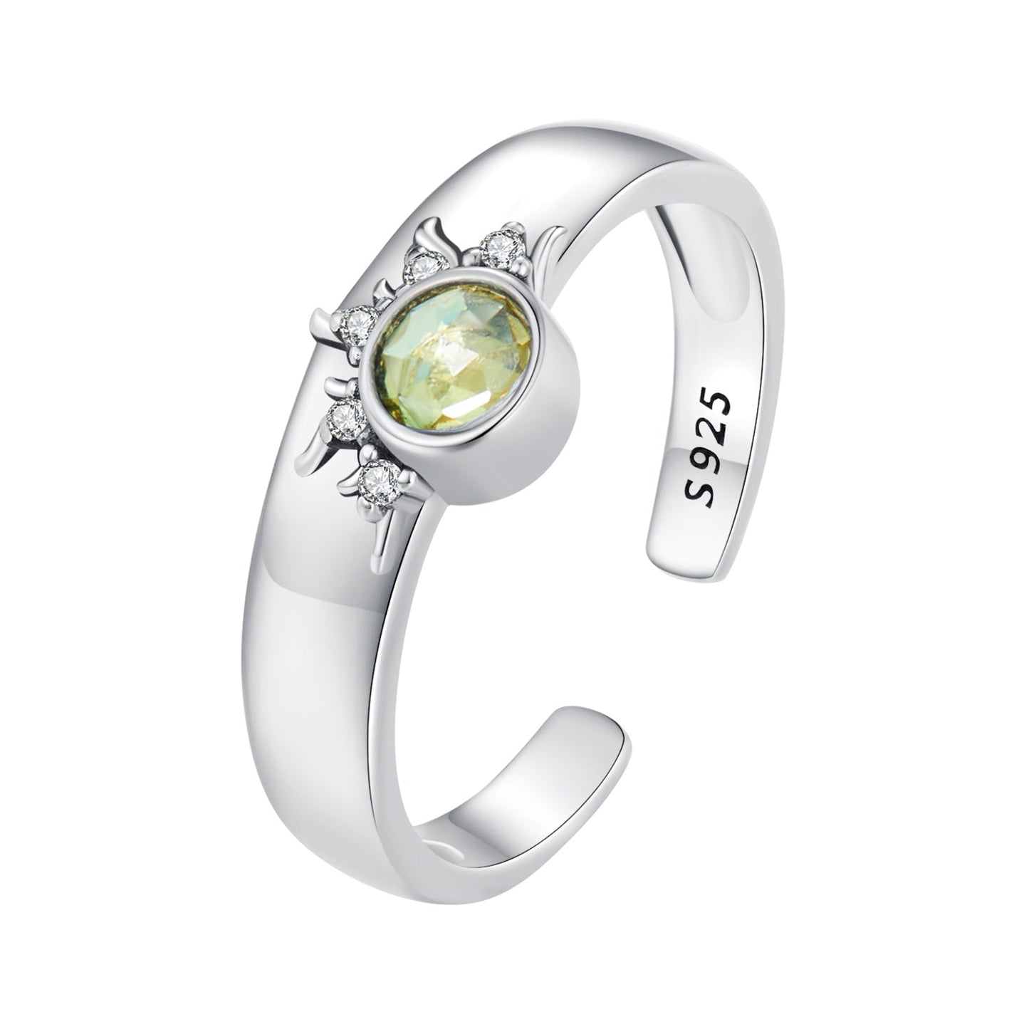 925 Sterling Silver Pavé Setting CZ Ring 2.6-4.3mm Width for Women